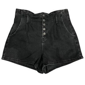 American Eagle Black Wash High Waist Vintage Style Jean Shorts Size 2